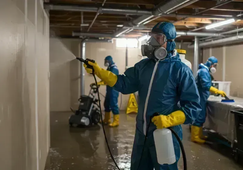 Basement Sanitization and Antimicrobial Treatment process in Sleepy Hollow, IL