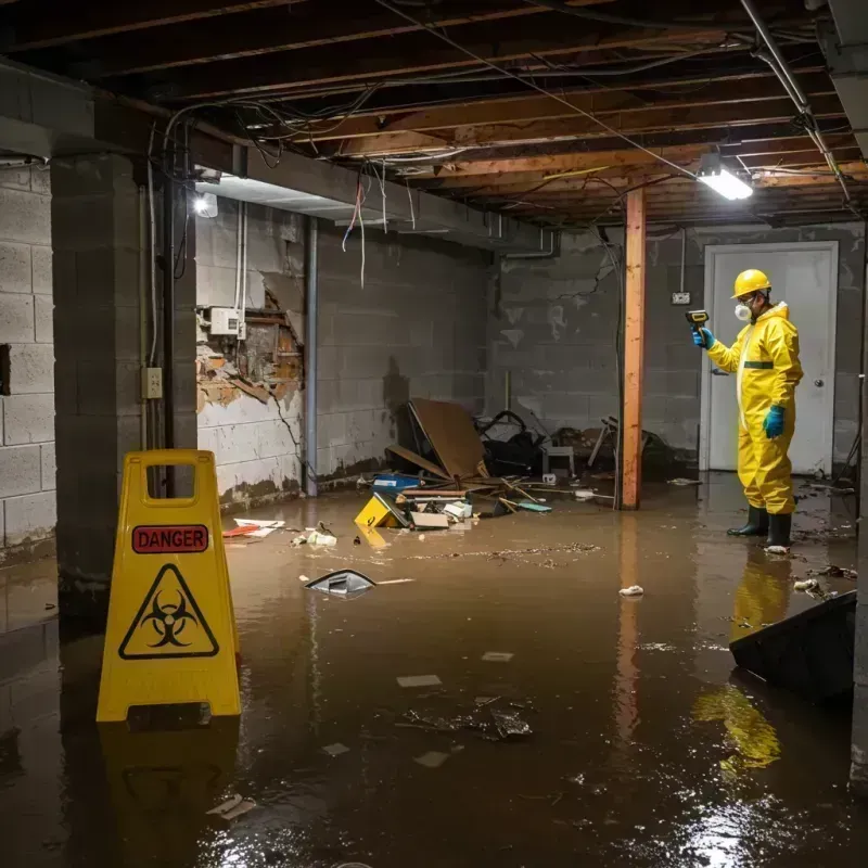 Flooded Basement Electrical Hazard in Sleepy Hollow, IL Property